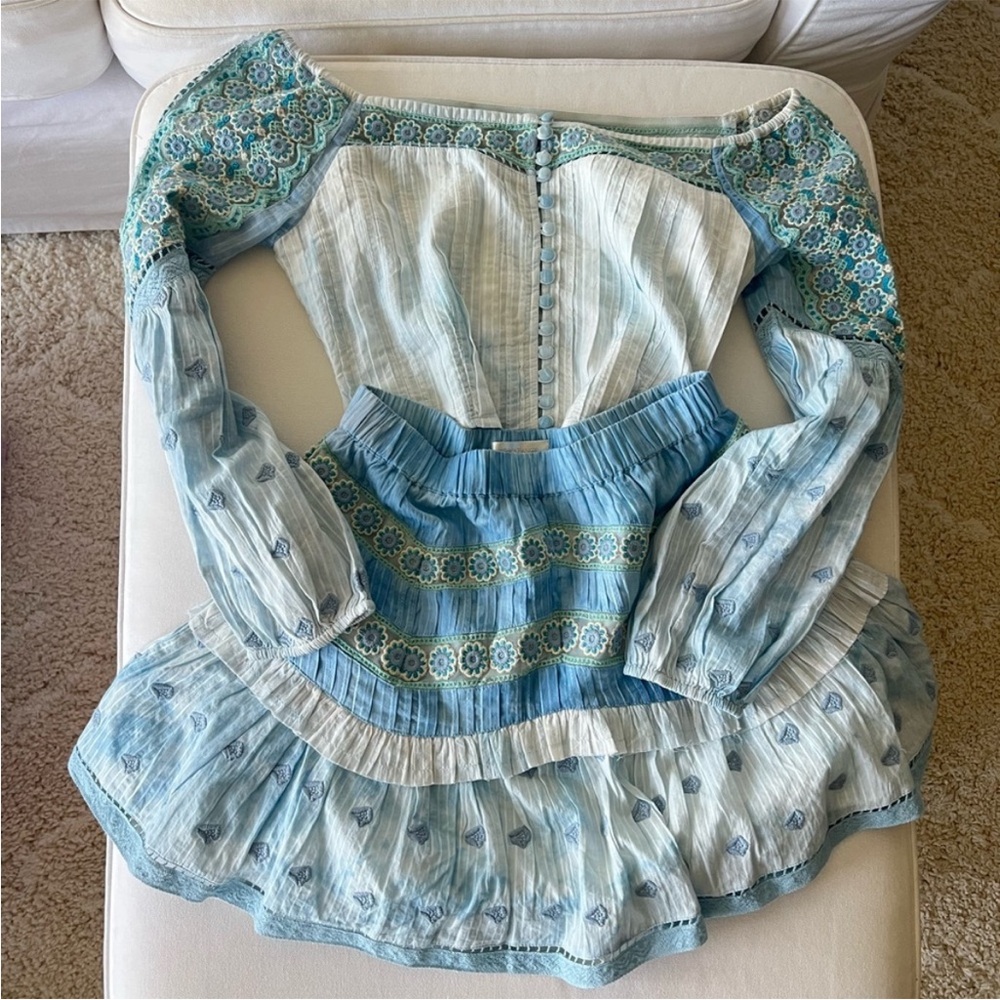 LoveShackFancy Top and Skirt Set